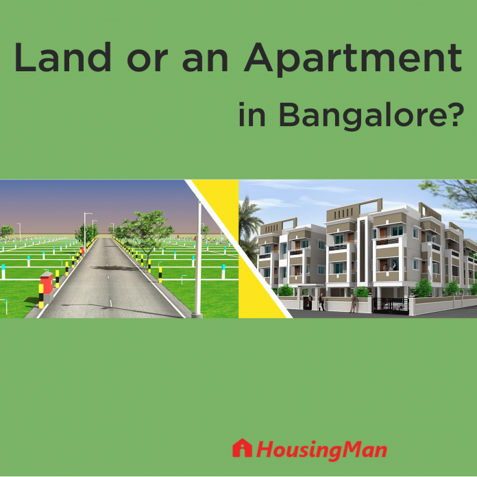 Land or an Apartment in Bangalore